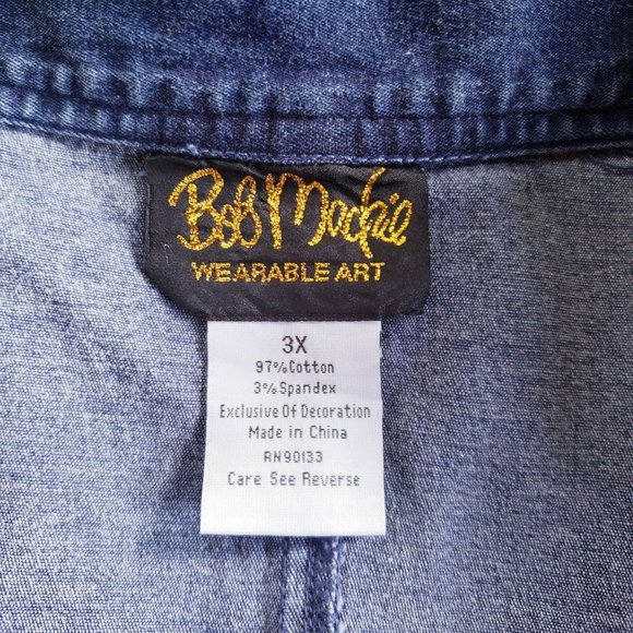 Bob Mackie Wearable Art Jean Bib Dress - Picture 7 of 7